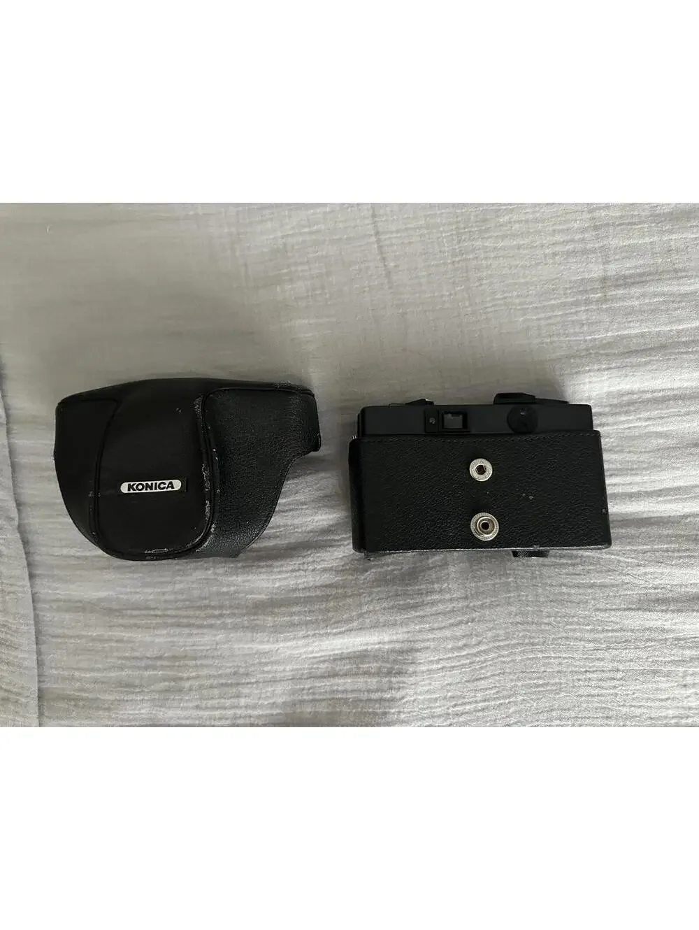 Konica C35 35mm Compact Film Camera + Leather Case (READ)